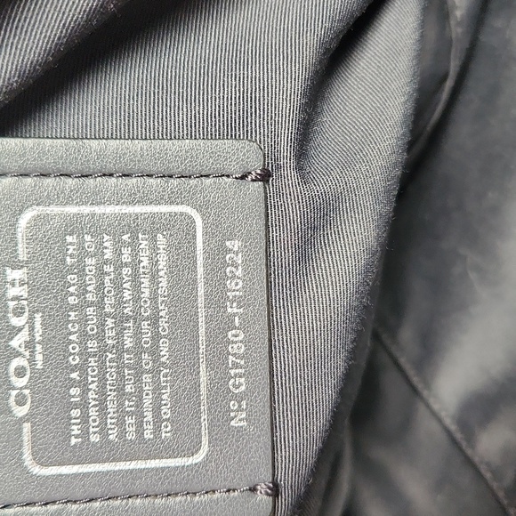 Coach #F16224 Midnight Blue Leather Tote - Picture 13 of 15